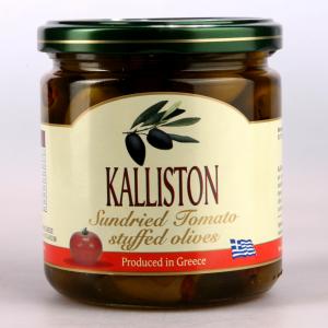 Sundried tomato stuffed olives, in extra virgin olive oil